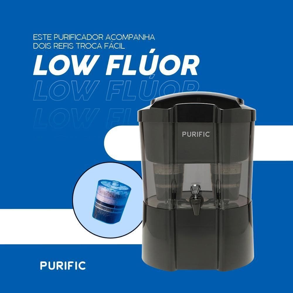 Purific Redutor De Flúor 10 Preto Refil Low Flúor