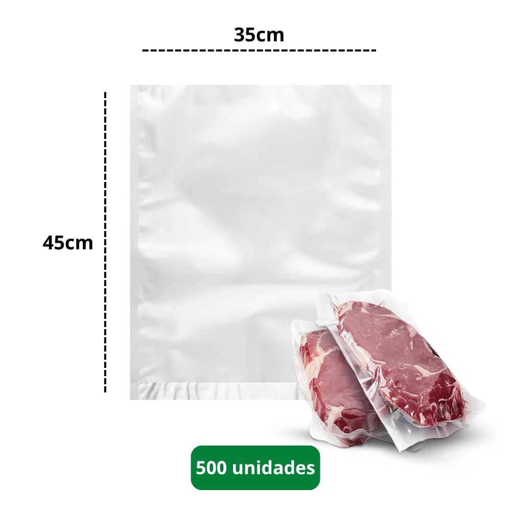 Saco a Vácuo 35X45cm com 0,12 micras 500un