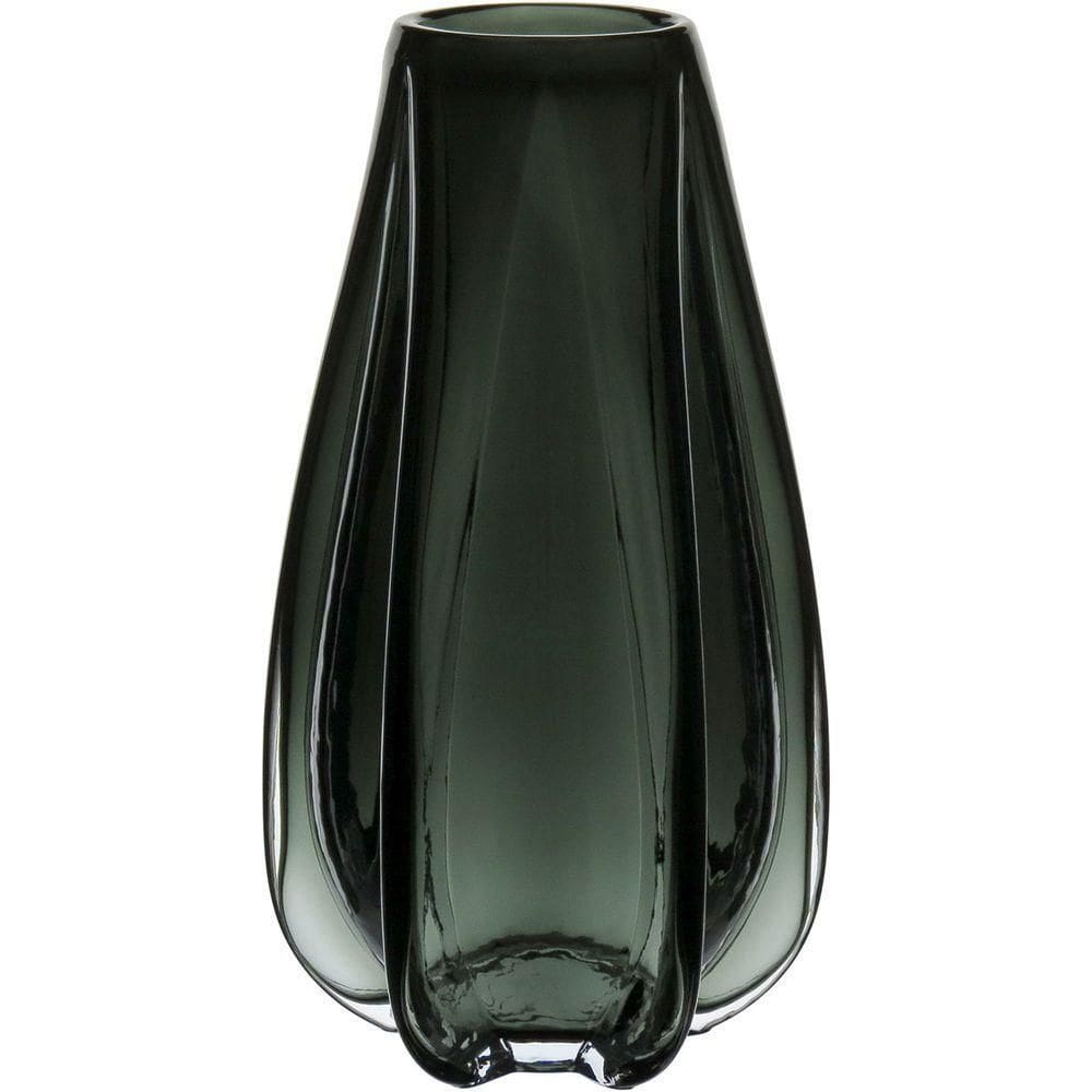 Vaso Decorativo Enfeite Casa Home&co Vidro 35x17x17cm Fumê