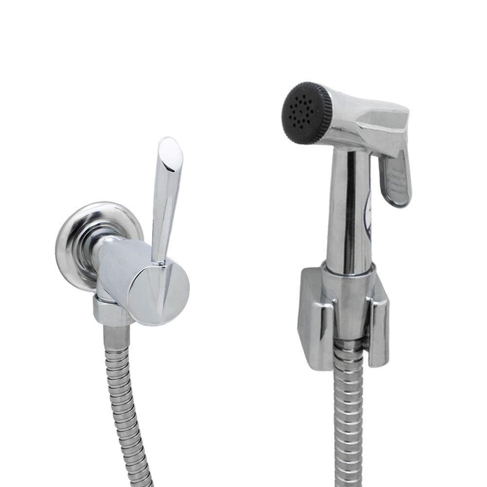 Ducha Higiênica Chuveirinho Gatilho Metal Cromado 1/4 Volta
