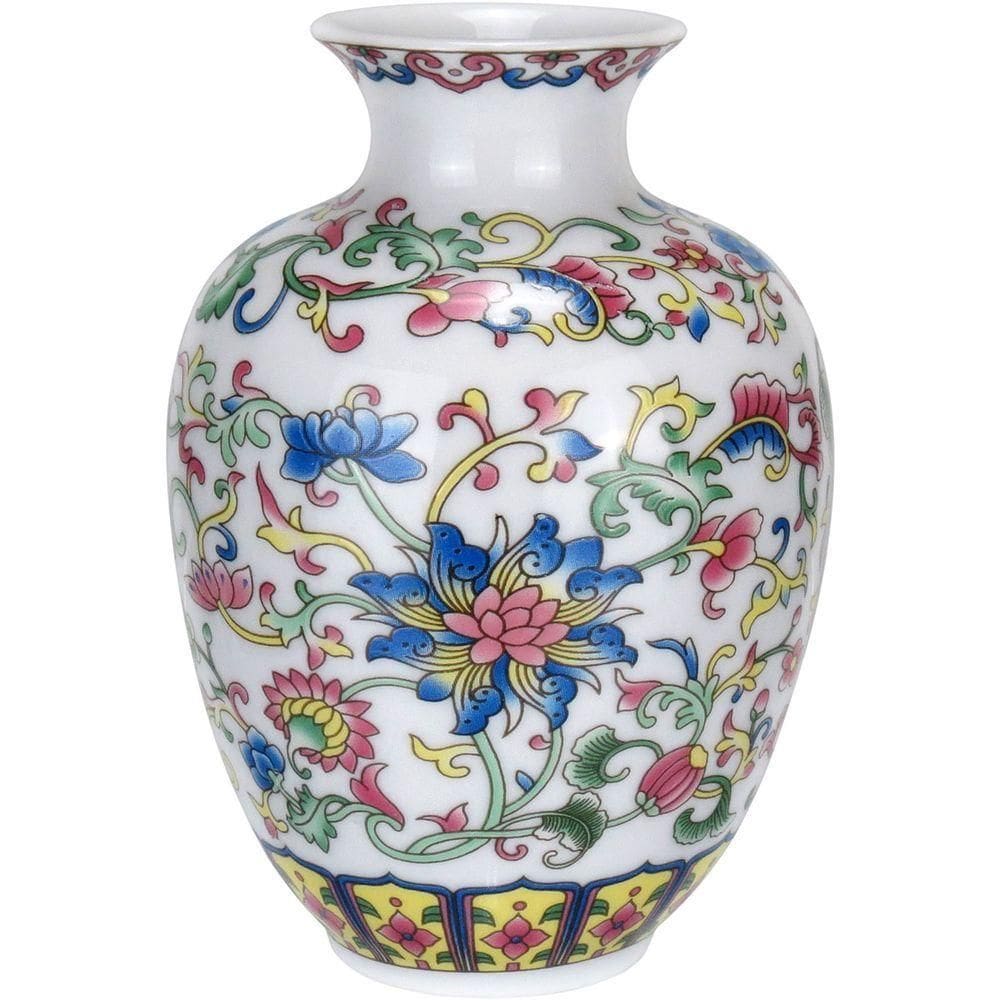 Vaso Decorativo Enfeite Redondo Home&co Cerâmica Colorido