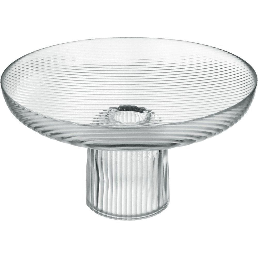 Centro Mesa Fruteira Home&co Com Pe Vidro 17x30 Transparente