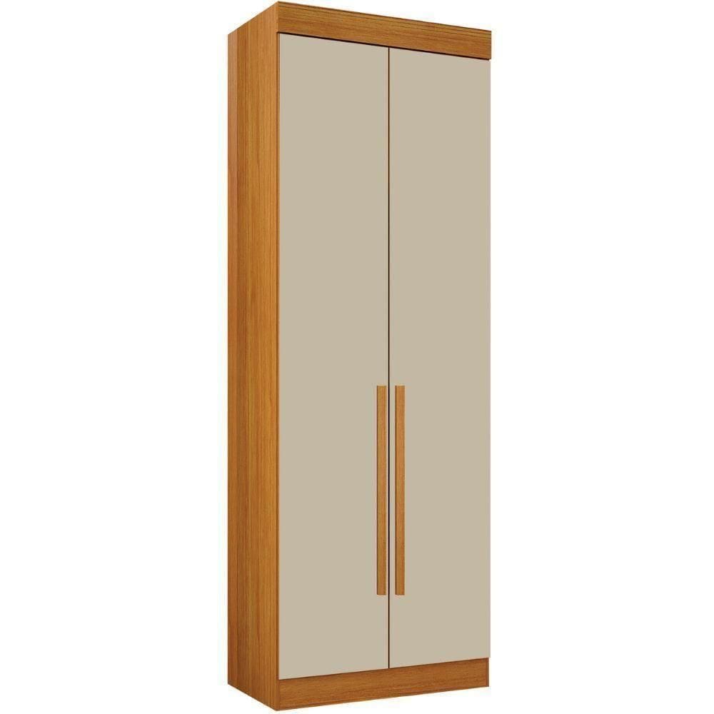 Guarda Roupa Modulado Individual Orion Cinamomo Off White 2 Portas 3 Gavetas Leifer Móveis