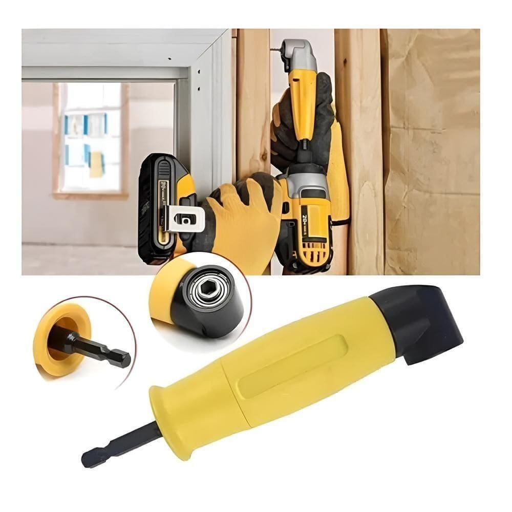 Extensor Adaptador Mandril Para Furadeira E Parafusadeira Angular 90º Para Cantos E Lugares Apertados