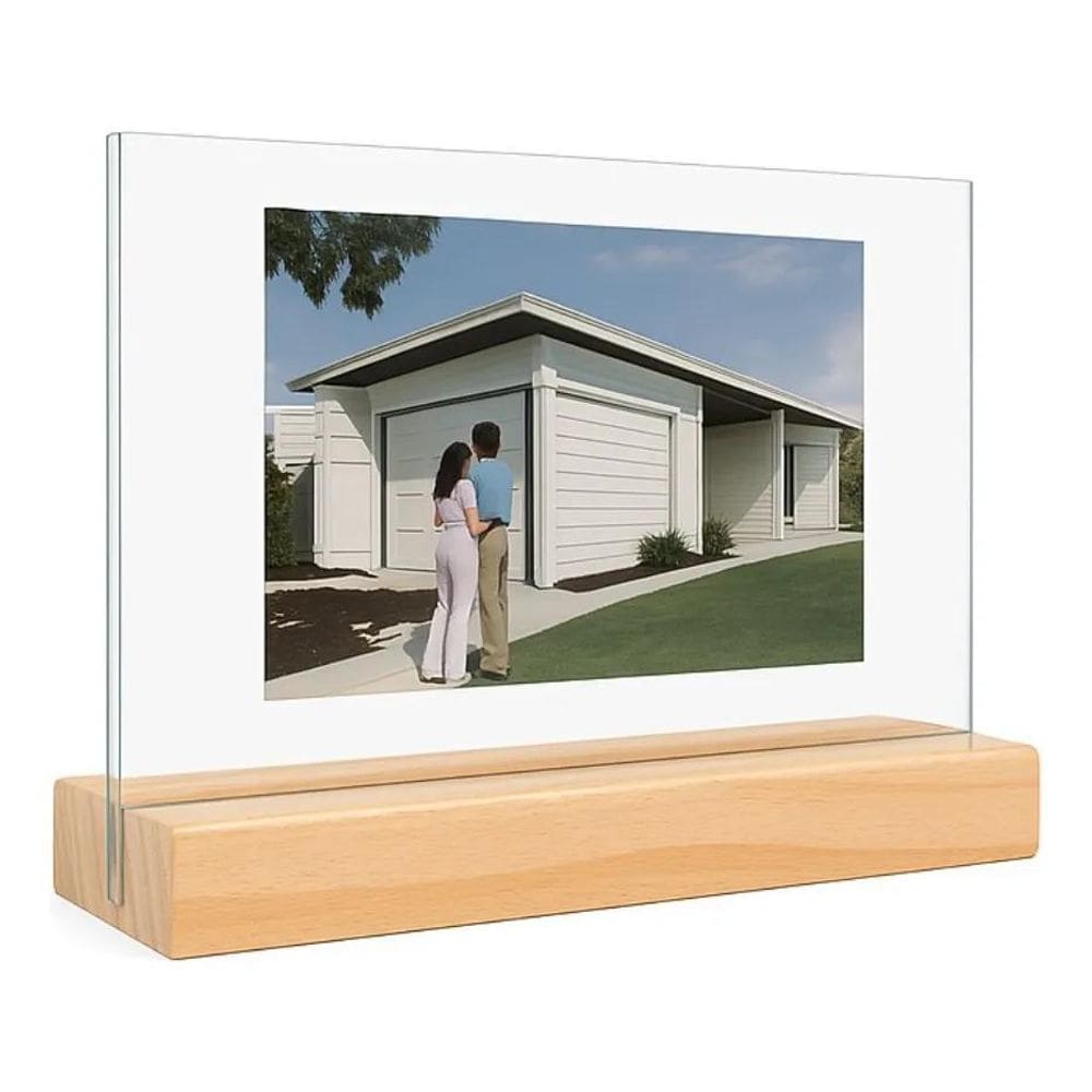 3X Porta Retrato Polaroid 10X15 Cm Madeira Vidro Duplo Incol