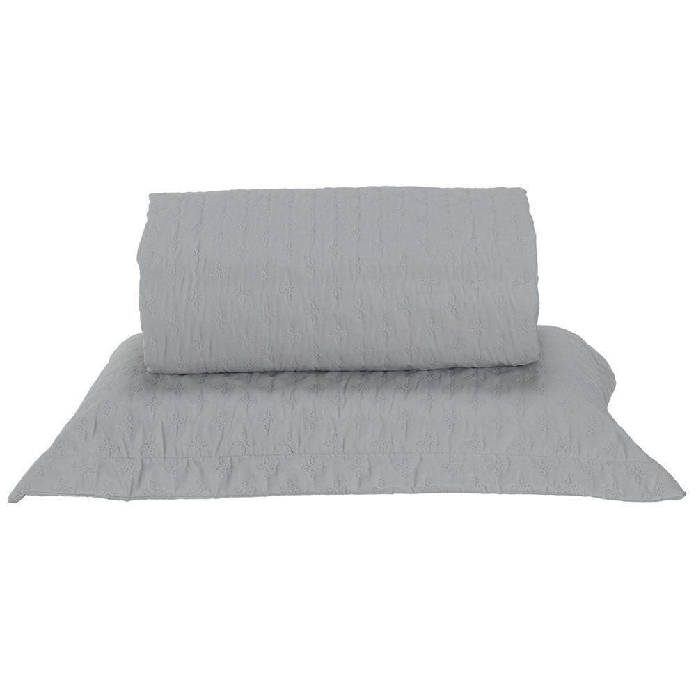 Kit Cobre Leito Milão Solteiro 2 Peças 100% Poliéster - Linho / Branco