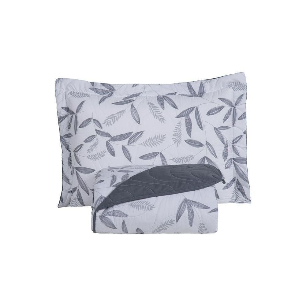 Cobre Leito 2 Peças Solteiro Percal 200 Fios Colori 100% Poliéster - Outono Cinza