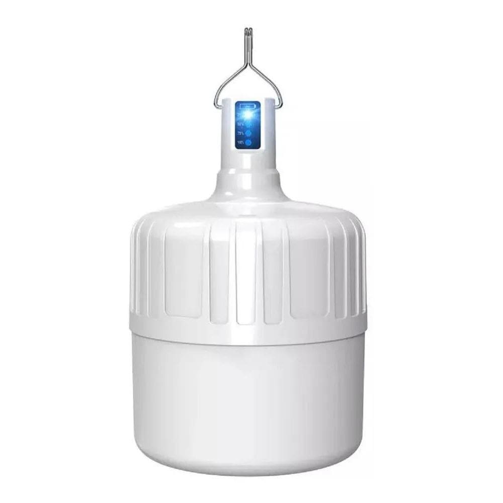 2X Lâmpada Led Bulbo Luz Emergência 38W 6000K Usb Recarrega