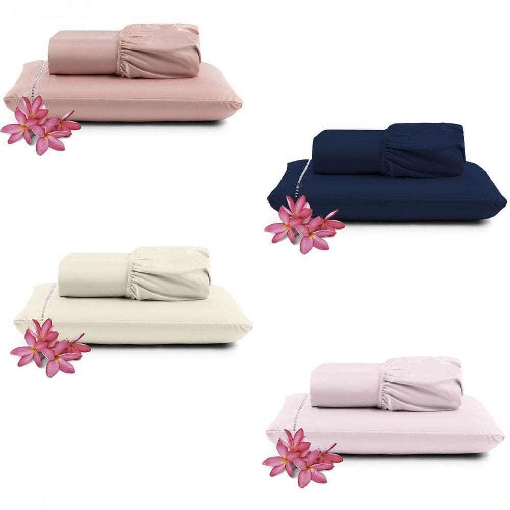 Kit Jogo De Cama Lençol Solteiro Pratik 2 Peças Com 4 Un. Cores 1 - 100% Poliéster