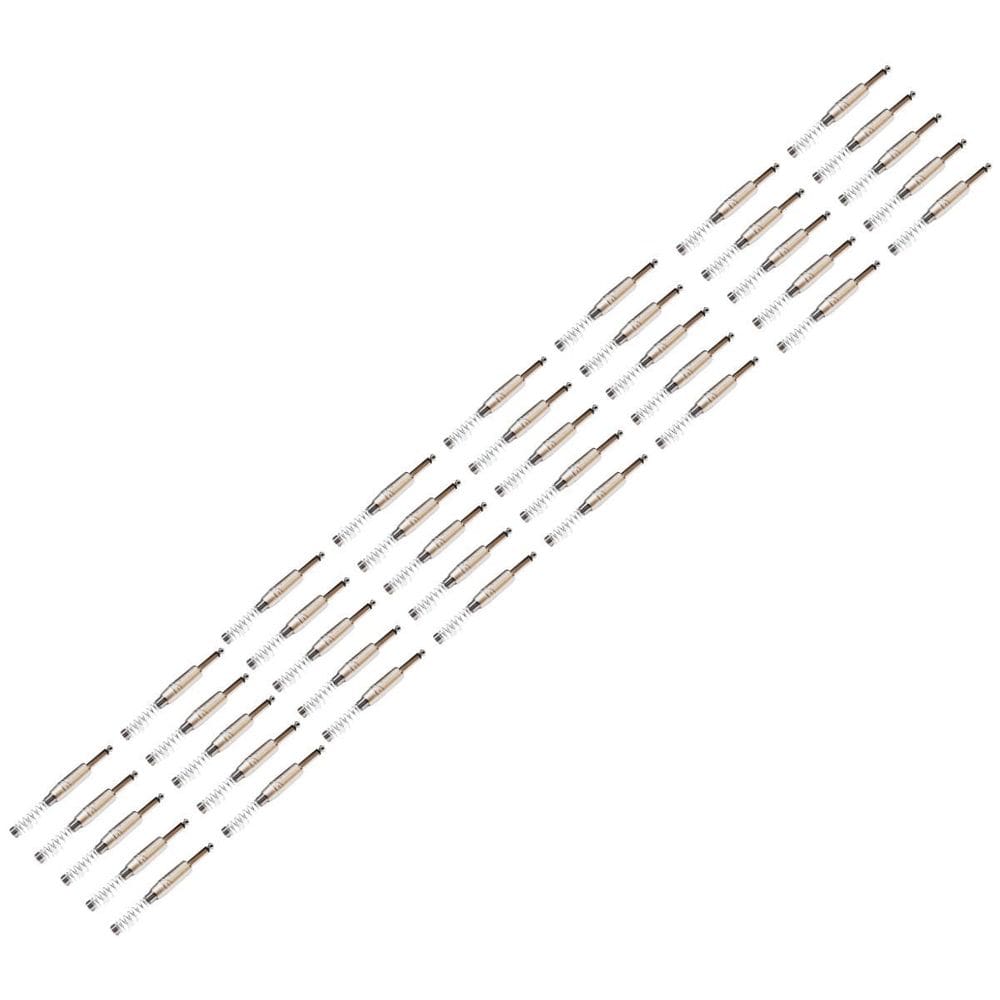 Kit 40 Plug P10 Macho Mono Com Mola Roxtone