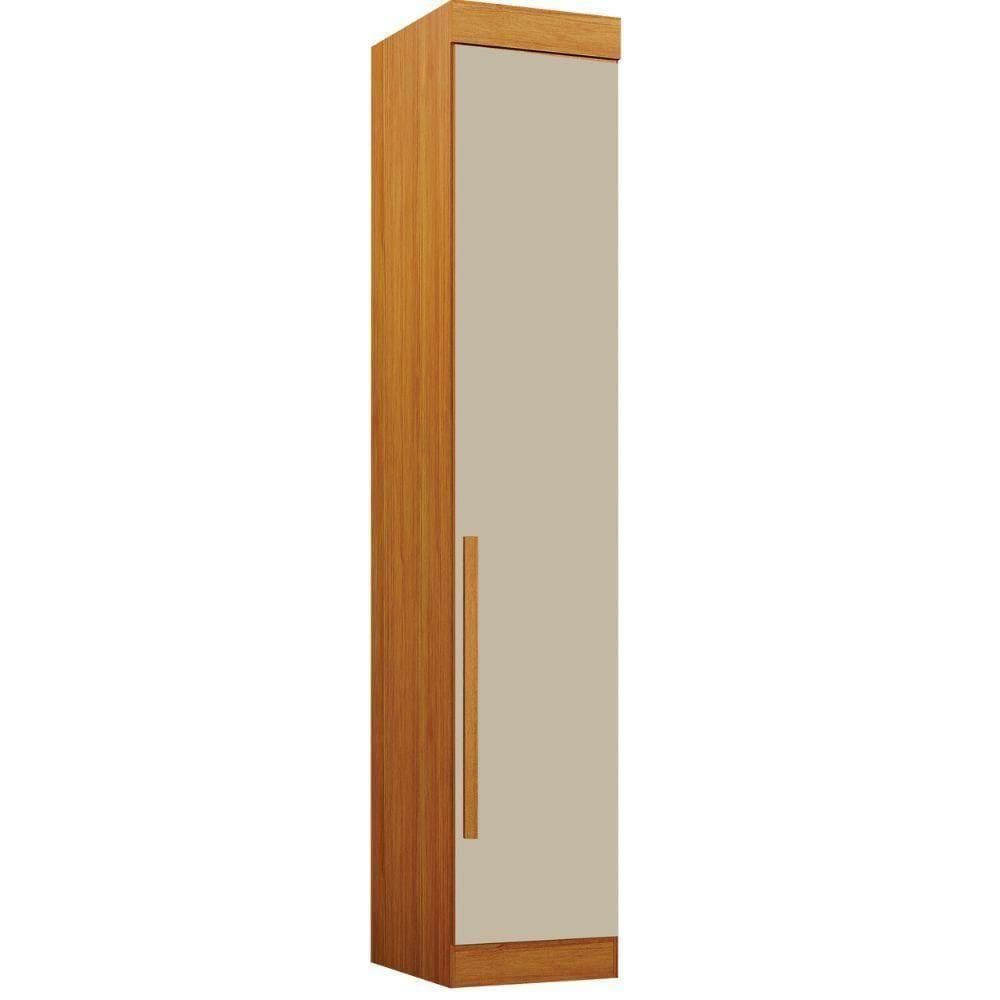 Guarda Roupa Modulado Individual Orion Cinamomo Off White 1 Porta Leifer Móveis