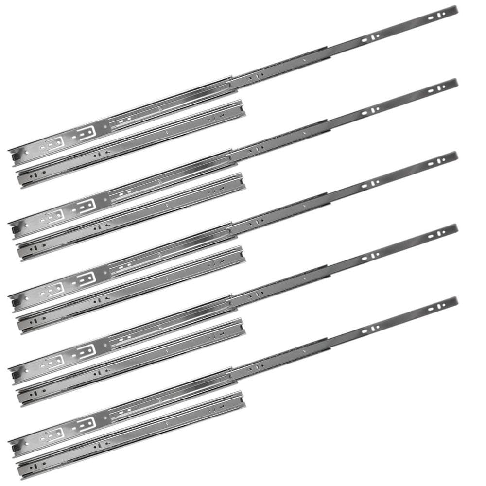 Kit 10 Corrediça Telescópica 450Mm X 35Mm 35Kg Gaveta 5 Par
