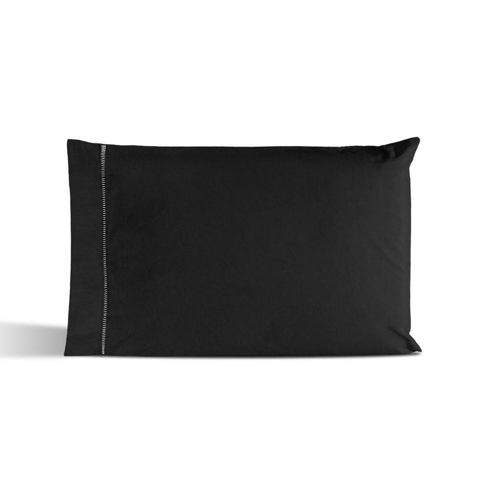 Fronha Avulsa Percal 180 Fios Ponto Palito Dream 60% Algodão 40% Poliéster - Preto