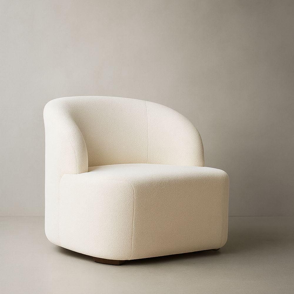 Poltrona Orgânica Aloh Bouclé Premium Bege