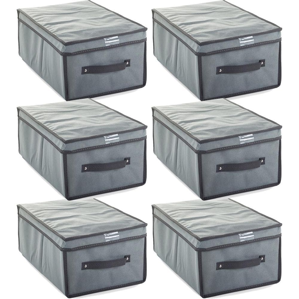 Kit 6X Caixa Organizadora Dobrável Para Closet Guarda Roupa