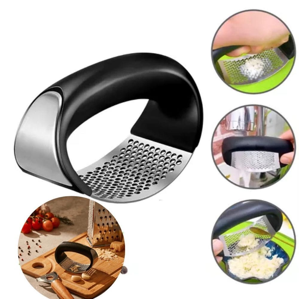 Espremedor De Alho Manual Inox Leve E Portátil