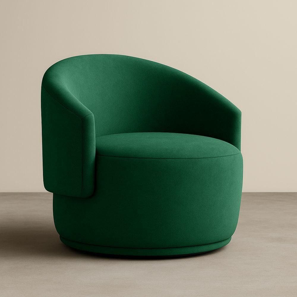 Poltrona Orgânica Oasis Bouclé Premium Verde