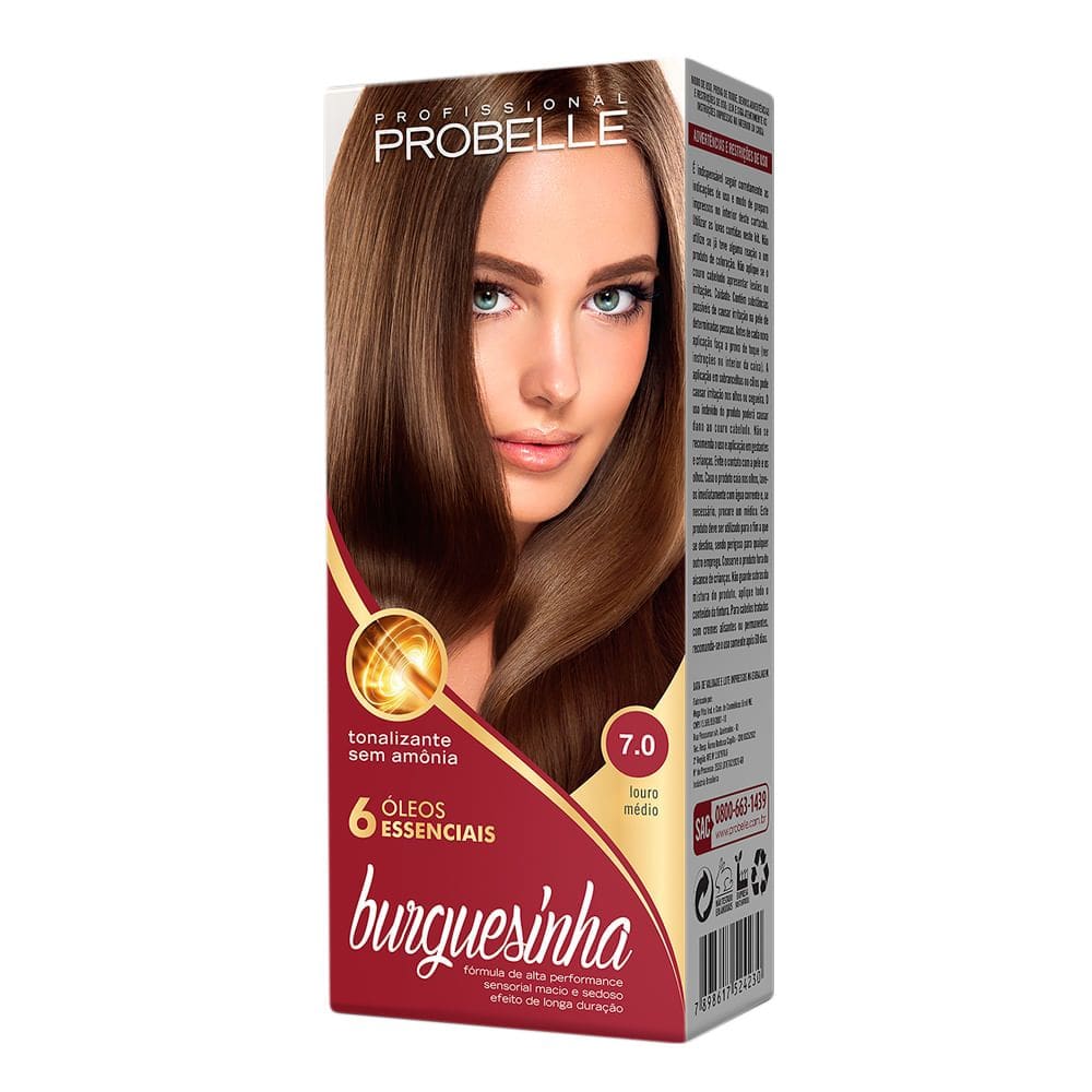 Tonalizante Probelle Burguesinha Louro Médio 7.0