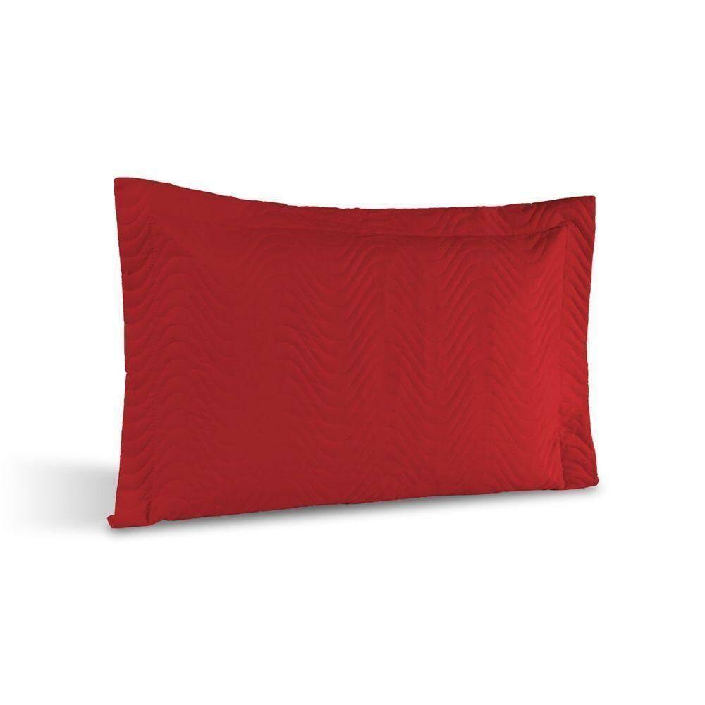 Porta Travesseiro Avulso Percal 180 Fios Silver 60% Algodão 40% Poliéster - Vermelho
