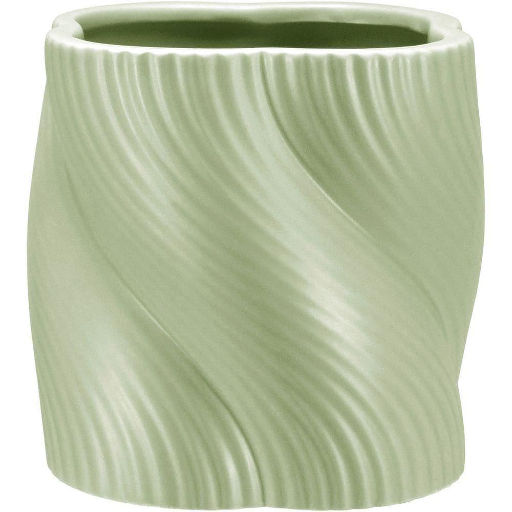 Cachepô Vaso Decorativo Home&co Cerâmica 12x11x11cm Verde