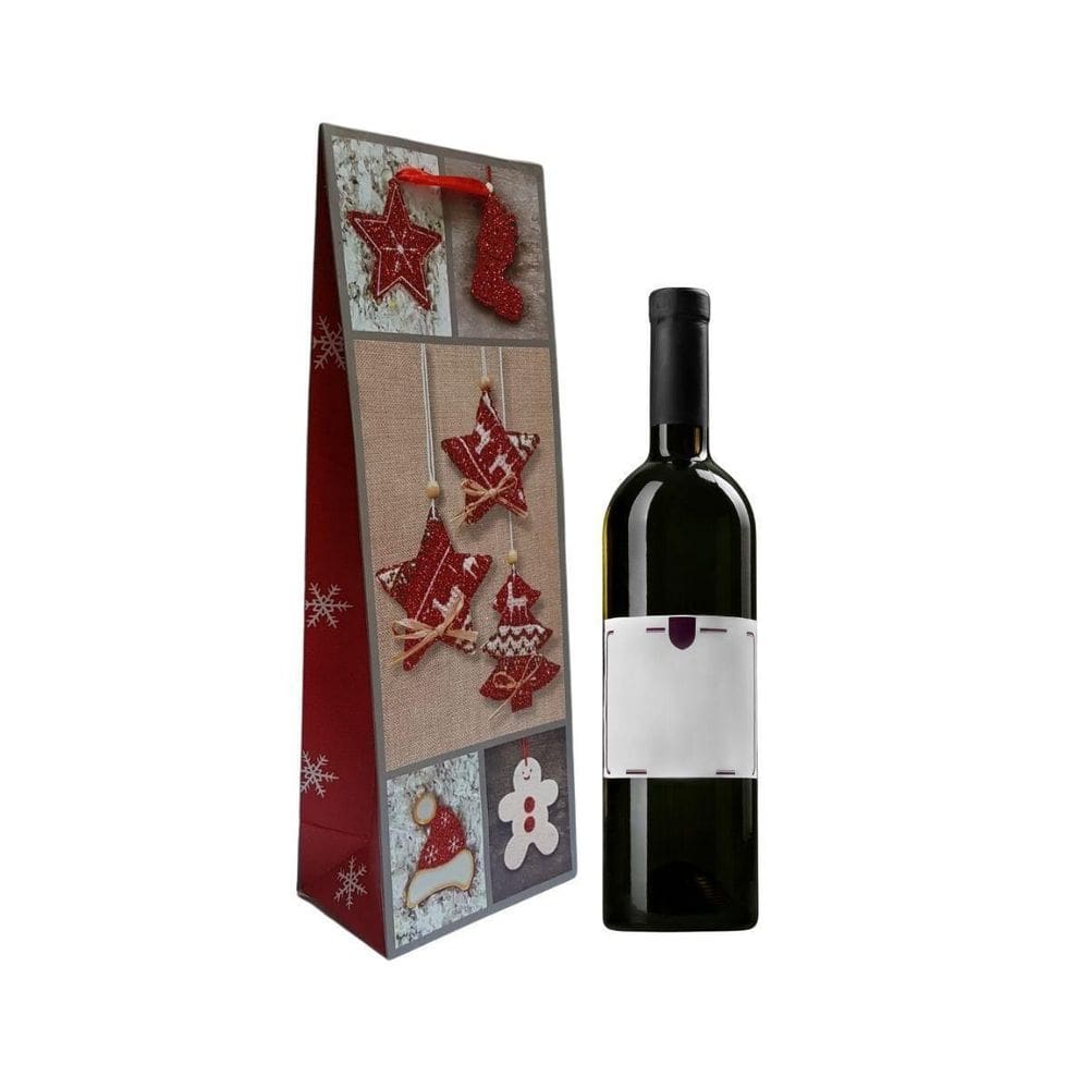 12 Sacolas Para Vinho Revenda Cestas Presente Natal Envio Já