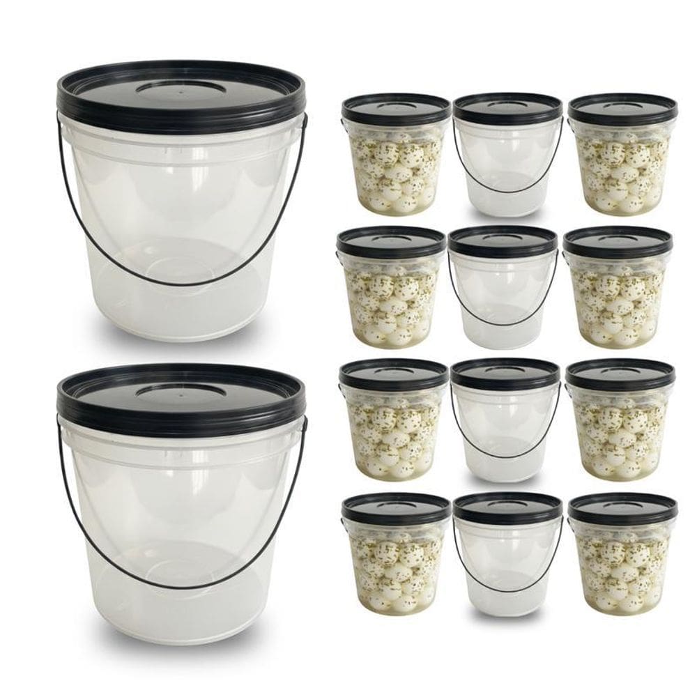 Balde 3.2L Transparente Para Bar - 12 Pçs
