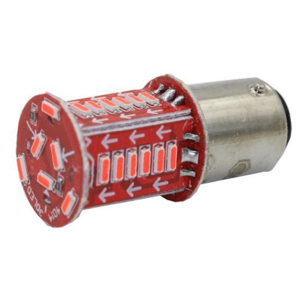 Lampada Led Luz Freio 2 Polo Vermelho Sequencial Strobo 1157