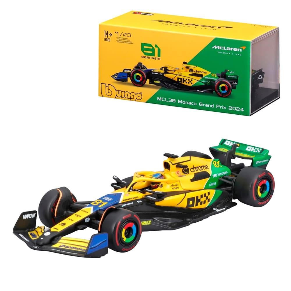 Miniatura McLaren MCL38 Senna Piastri C/ Piloto 1:43 Bburago