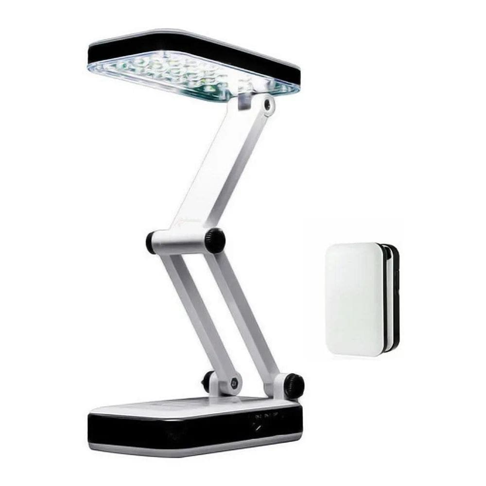 2X Luminária De Mesa Articulável Abajur 24 Leds Recarregável