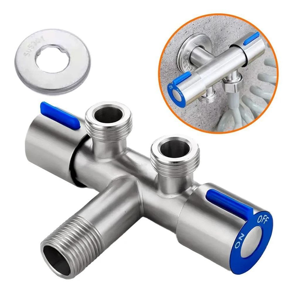 2X Registro 1/2 Torneira Saída Dupla Ducha Higiênica Lava Lo
