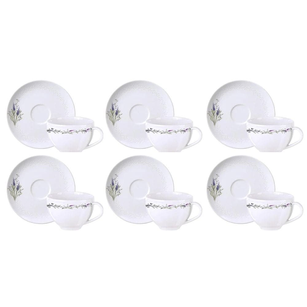 Jogo Xicaras De Café C/Pires 100Ml Kit 6Pcs Lilla Tramontina