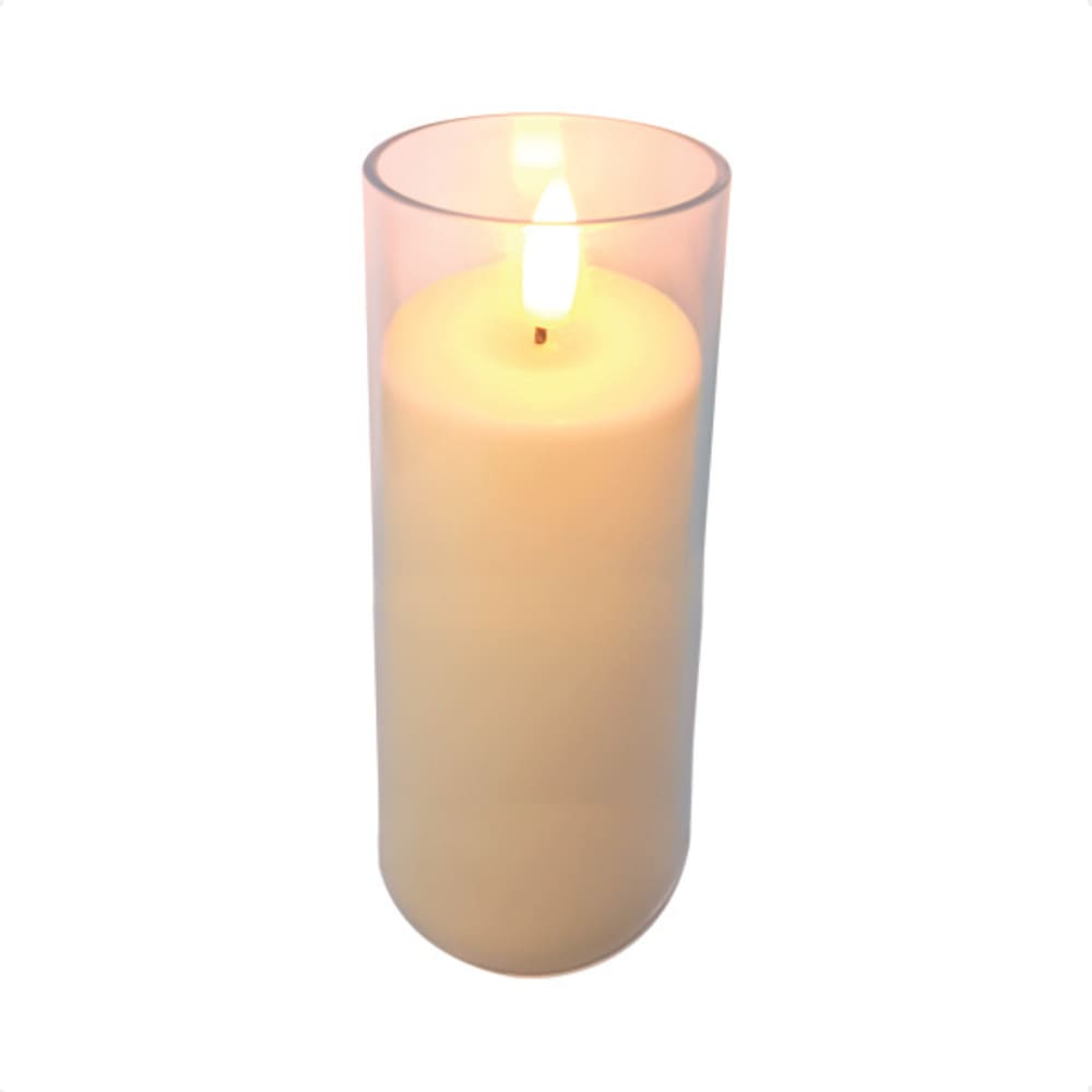 Luminária Vela Led 15,5cm Castiçal Efeito Chama Decorativa Taschibra