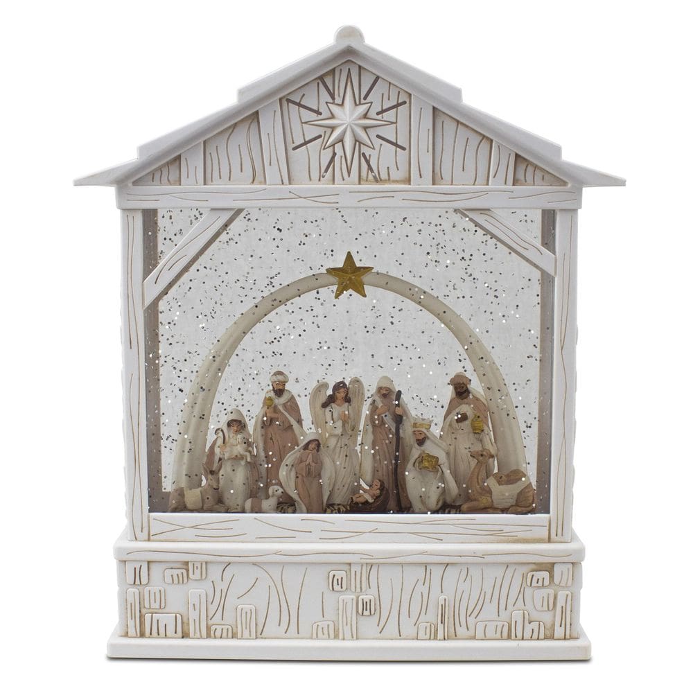 Lanterna De Mesa Casinha Musical Importada Resina 25 Cm