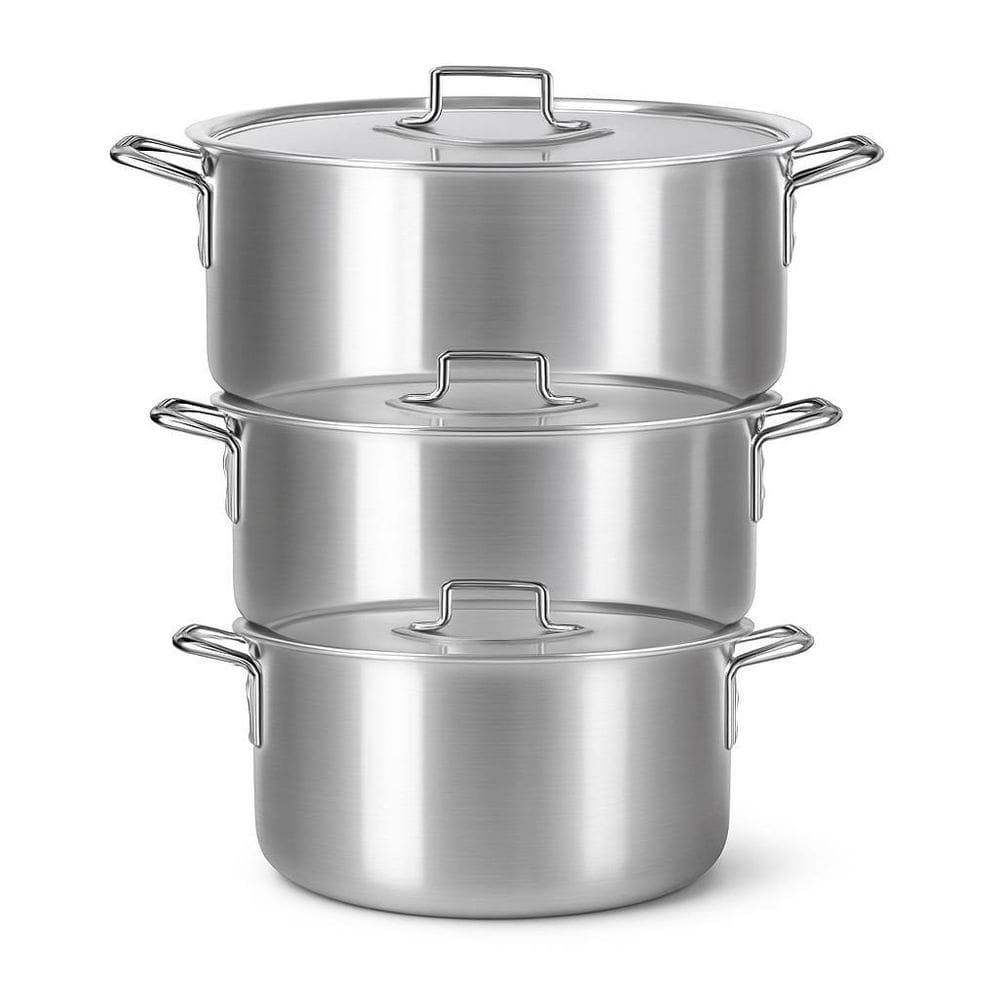 Jogo De Panelas Alumínio Grandes Hotel Feijoada 3 Peças