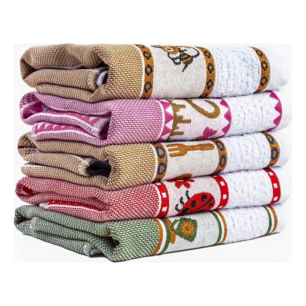 2X Pano De Prato Atoalhado Gourmet Kit Com 5 Peças D