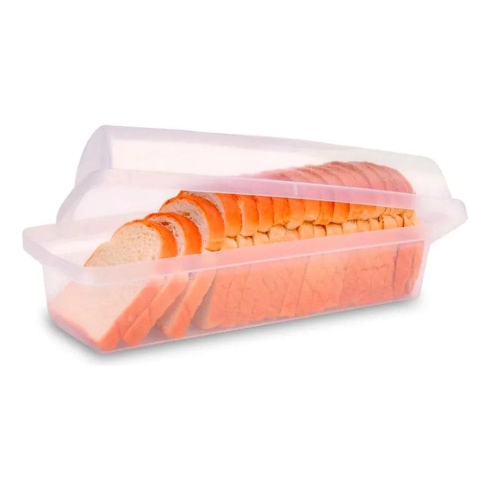 2X Porta Pão Plástico Pão De Forma Pão Frances Sanremo