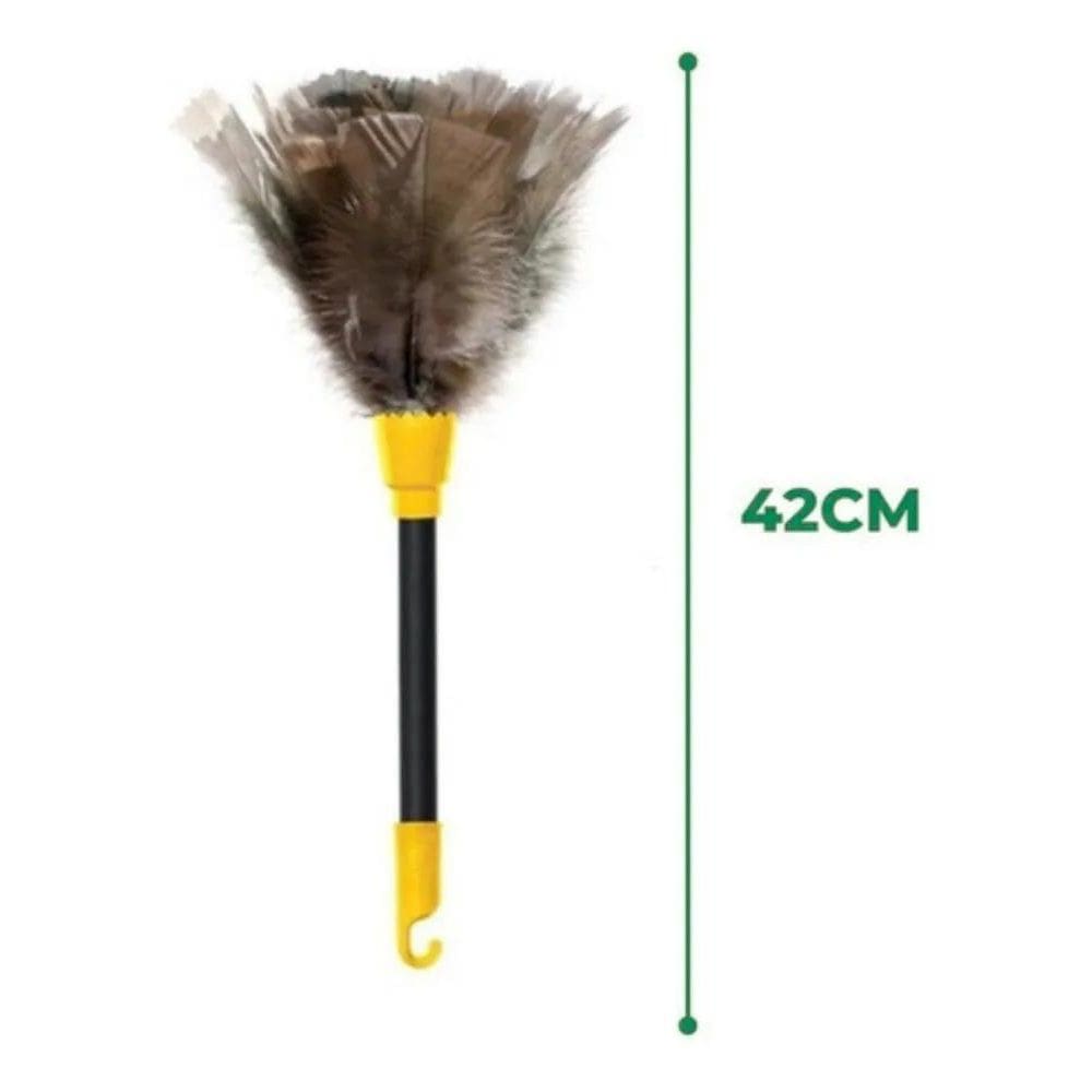Espanador De Pó Com Pena De Peru 42Cm N30 Floresta Urbana