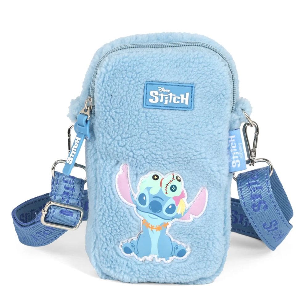Bolsa Stitch Transversal Infantil Menina Pelucia Licenciada