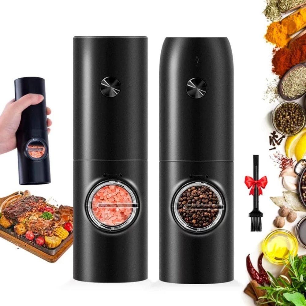 Moedor Elétrico Ajustável Para Moer Grãos Sal Café E Pimenta