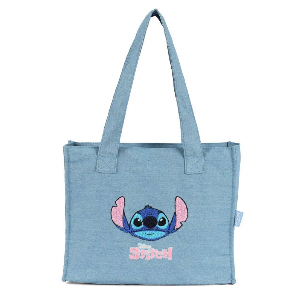 Bolsa Stitch Ombro Infantil Menina Jeans Licenciada Shopper