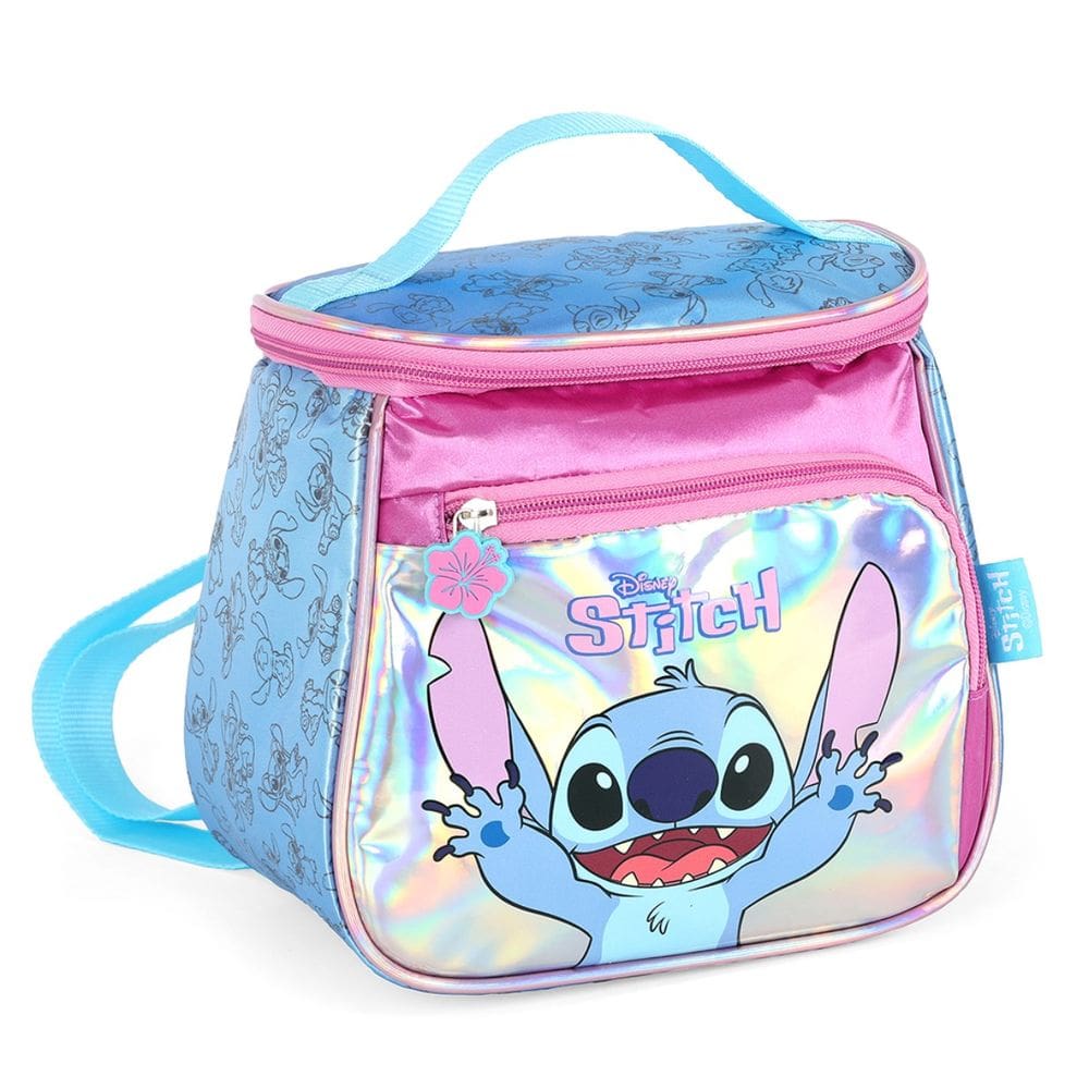Lancheira Térmica Lilo Stitch Escola Holográfica Roxo Disney