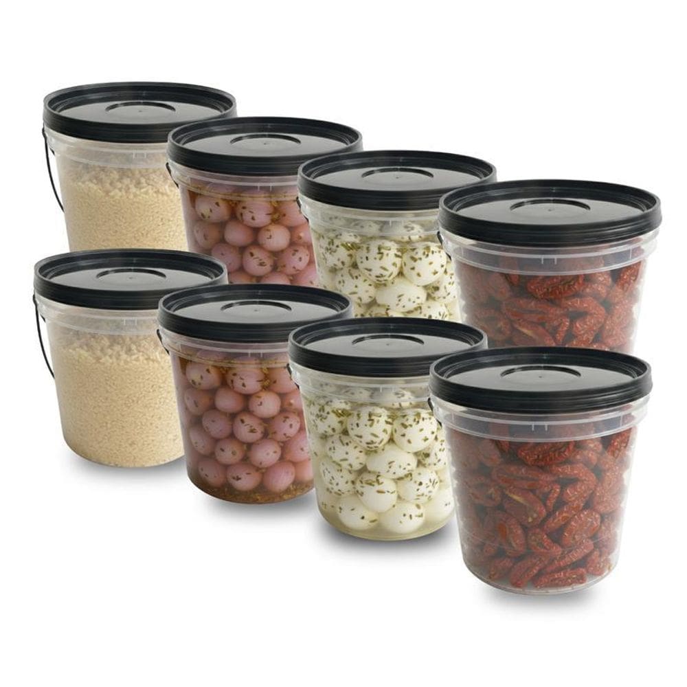 Balde 3,2 Litros Transparente Guardar Brinquedos - 8 Pçs