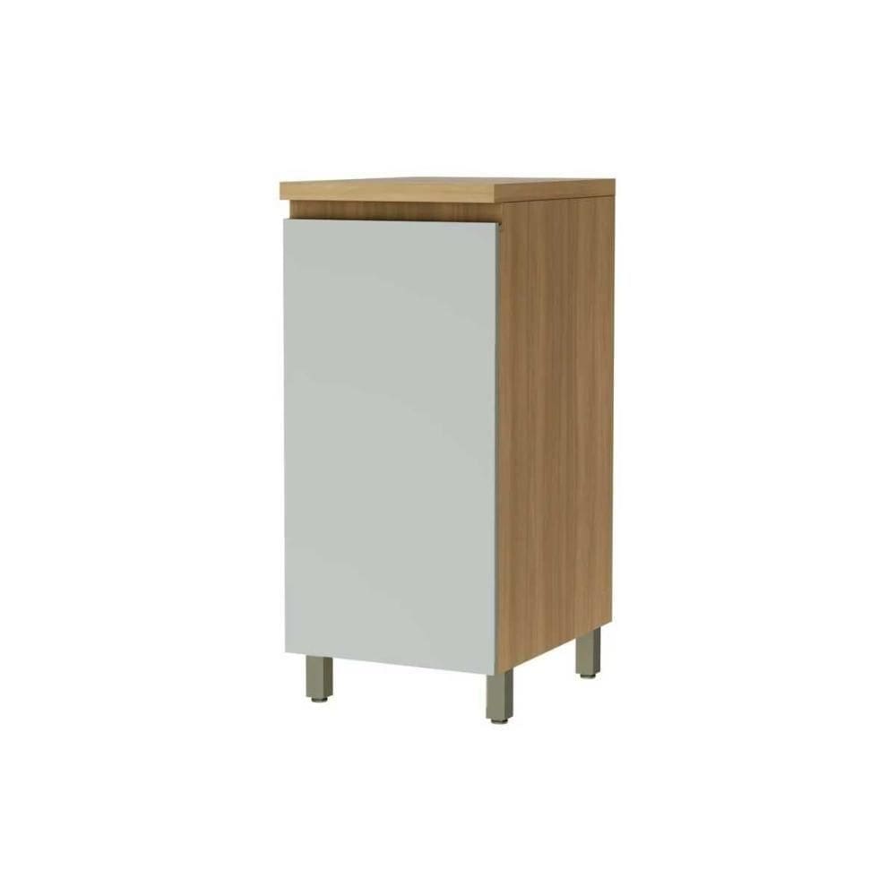 Balcão De Cozinha Modulado Allure C- 1 Porta 40cm Jequitiba-gris Fosco - Linea