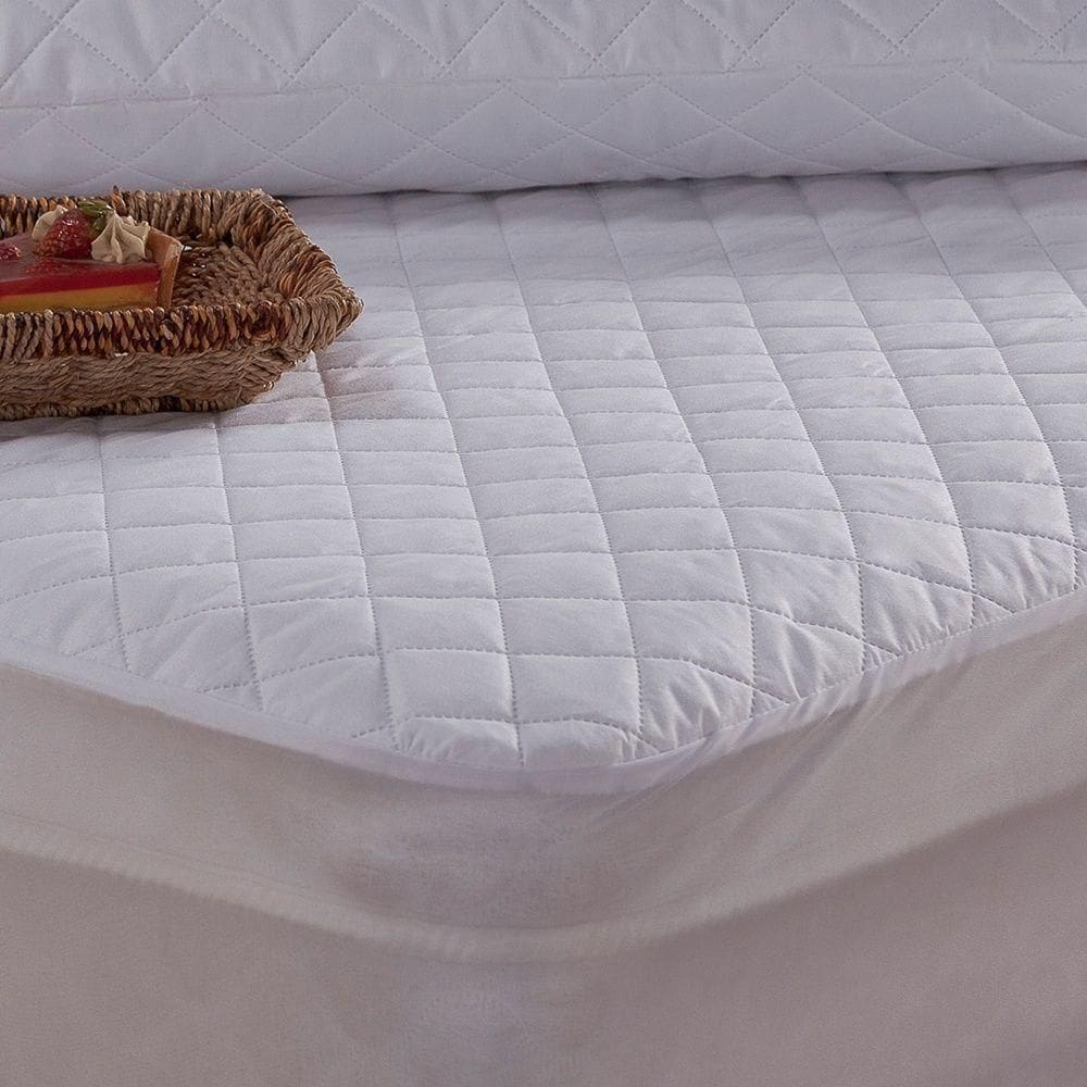 Protetor De Colchão Queen Impermeável Veneza 100% Poliéster - Branco