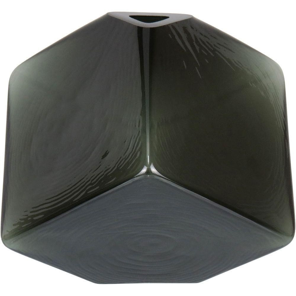 Vaso Decorativo Enfeite Casa Cubo Home&co Vidro 15x15cm Fumê