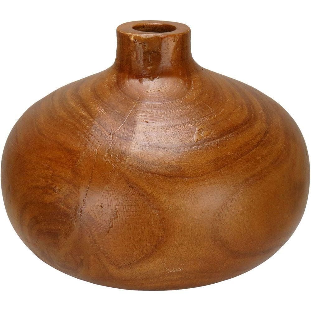 Vaso Decorativo Enfeite Home&co Madeira 23x17x17cm Natural