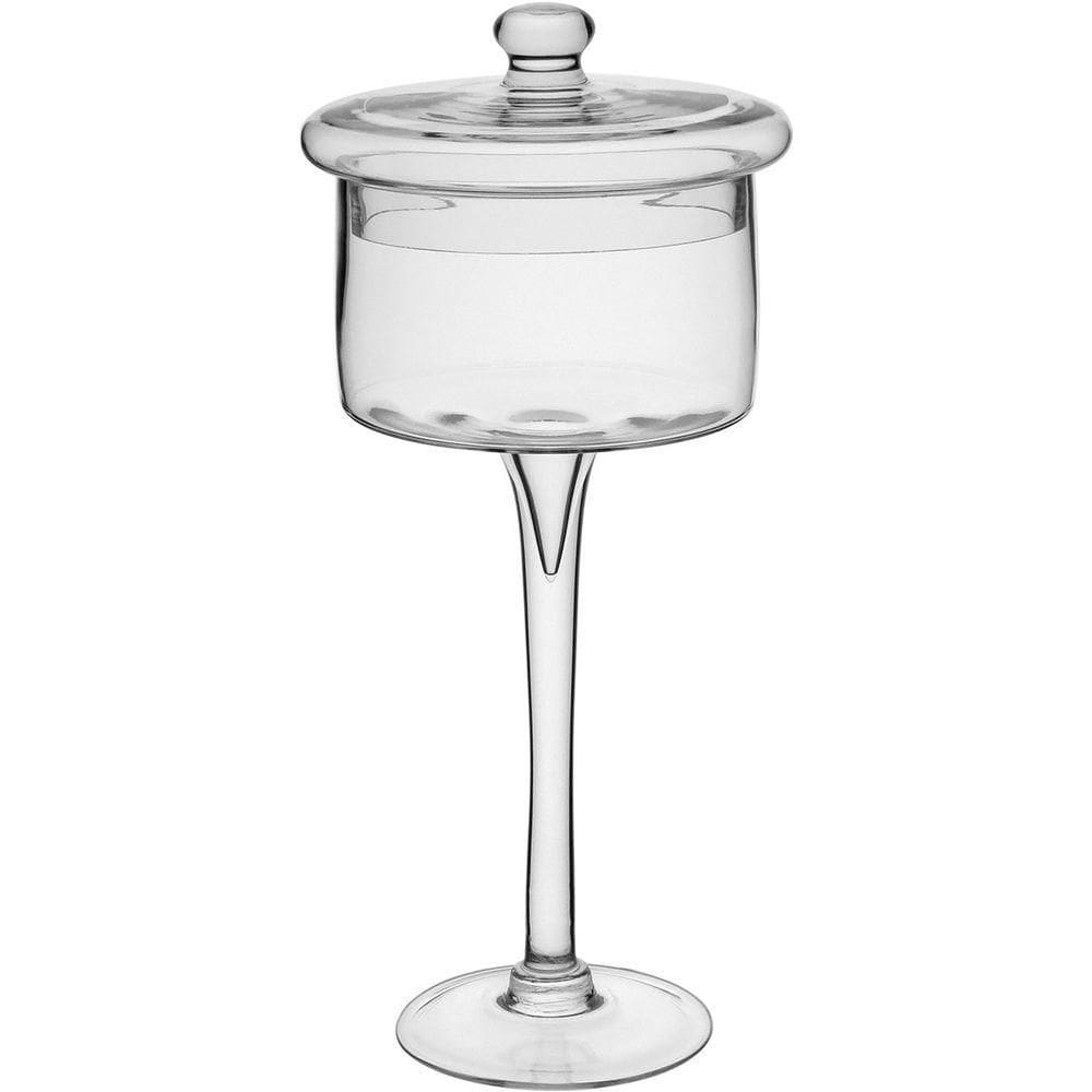 Vaso Potiche Bomboniere Home&co Vidro 40x16x16 Transparente