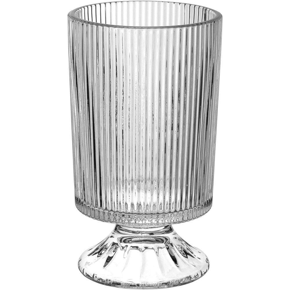 Vaso Decorativo Home&co Com Pé Vidro X10x17cm Transparente