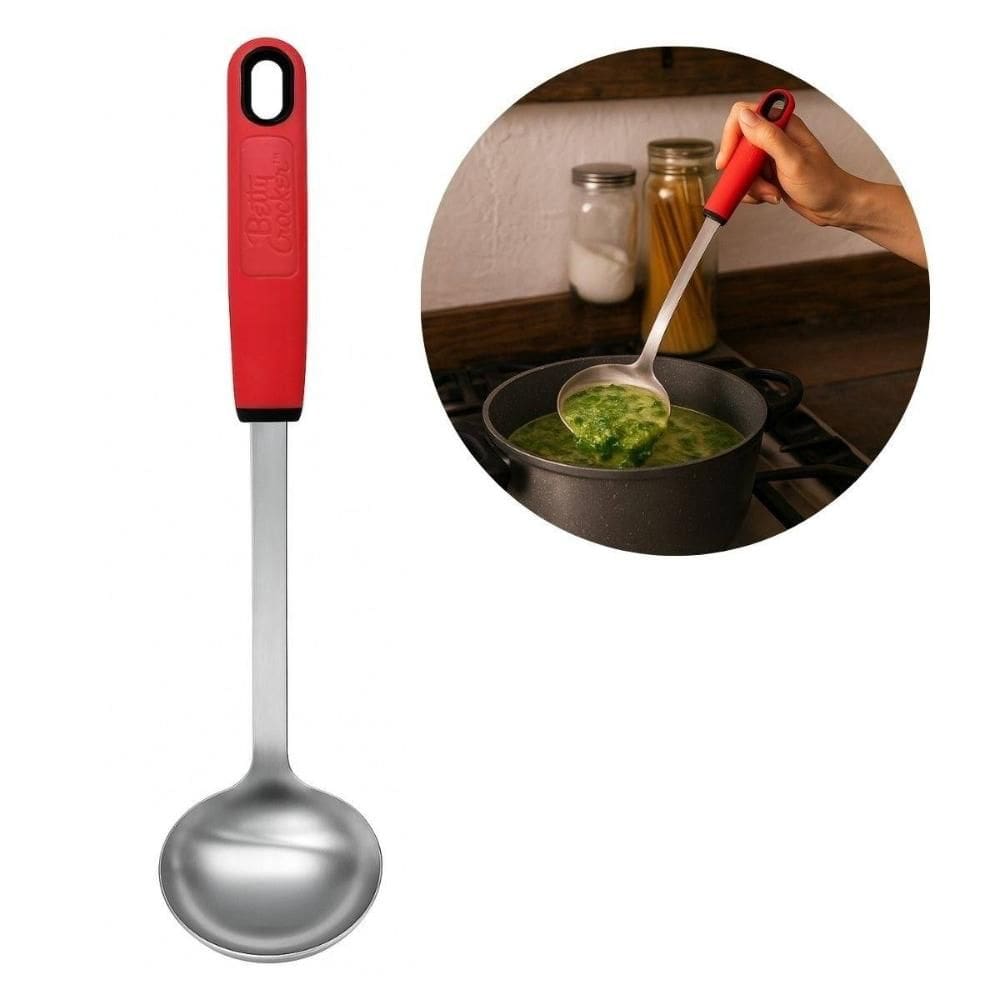 Concha Inox e Silicone com Alça Cozinha Caldo Betty Crocker