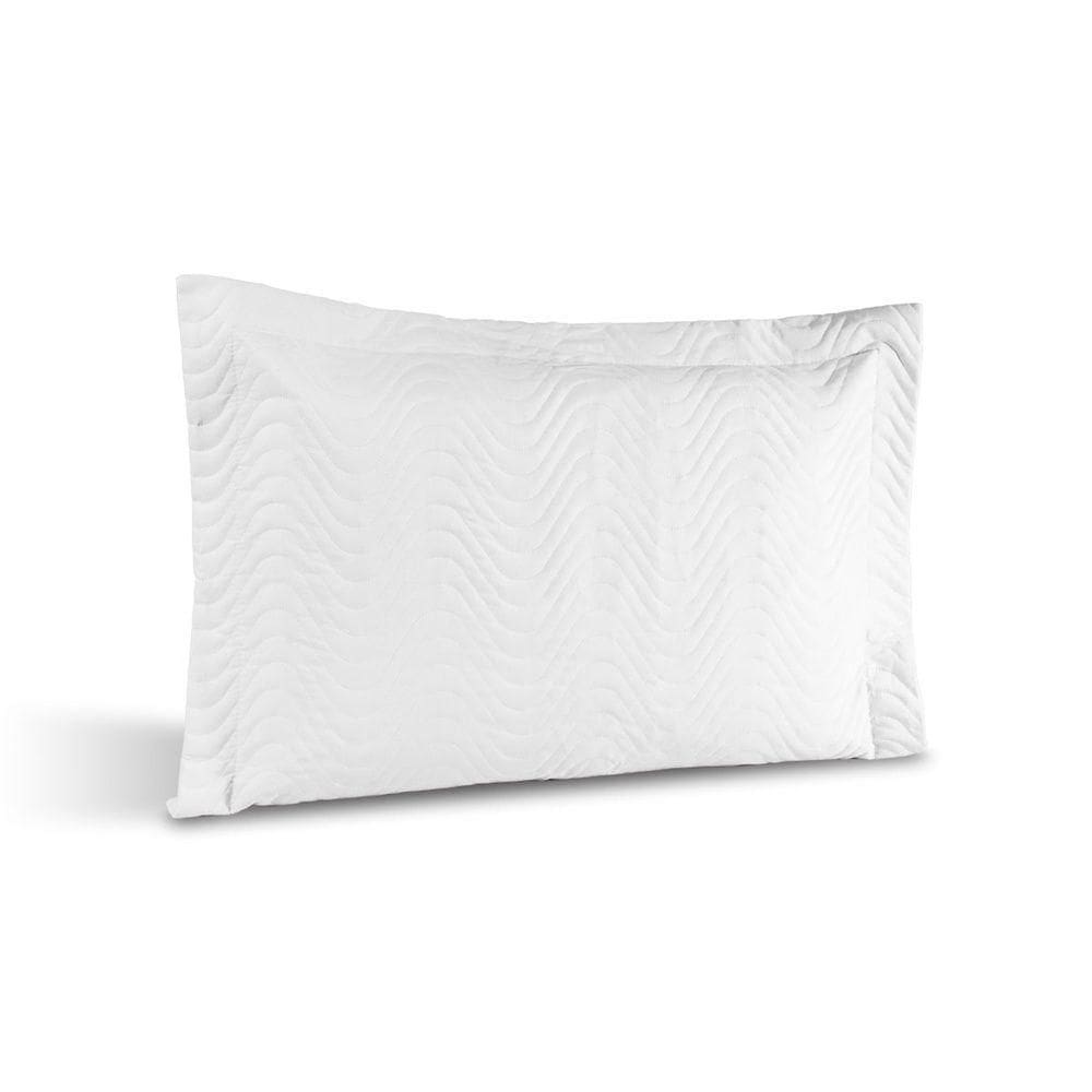 Porta Travesseiro Avulso Percal 180 Fios Silver 60% Algodão 40% Poliéster - Branco